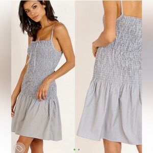 Solid and Striped smocked summer dress